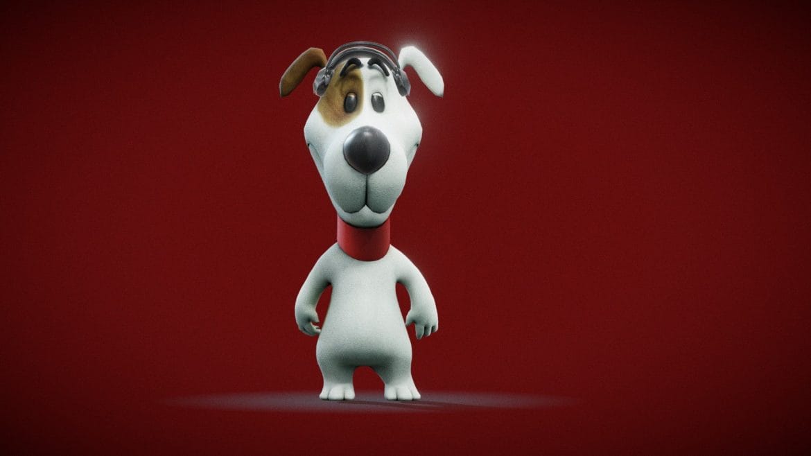 cartoon dog 3d model