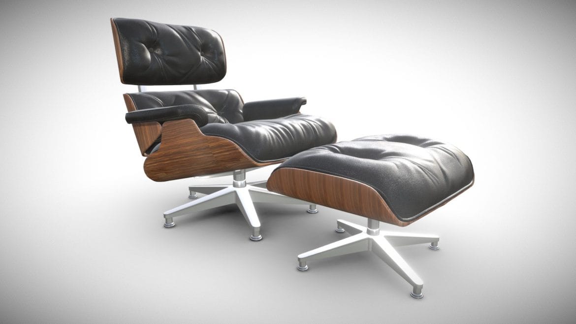 charles eames lounge chair 3d model