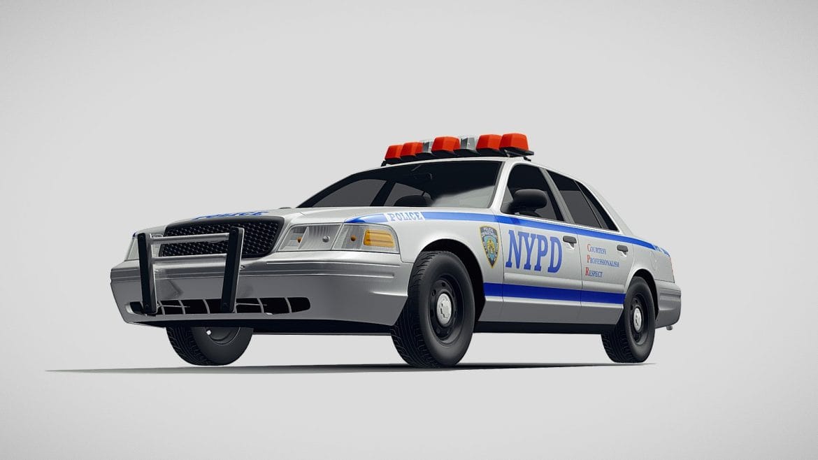 crown victoria police car 1998 2011 3d model