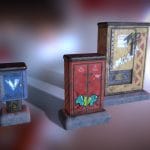 Cyber punk City Electrical boxes