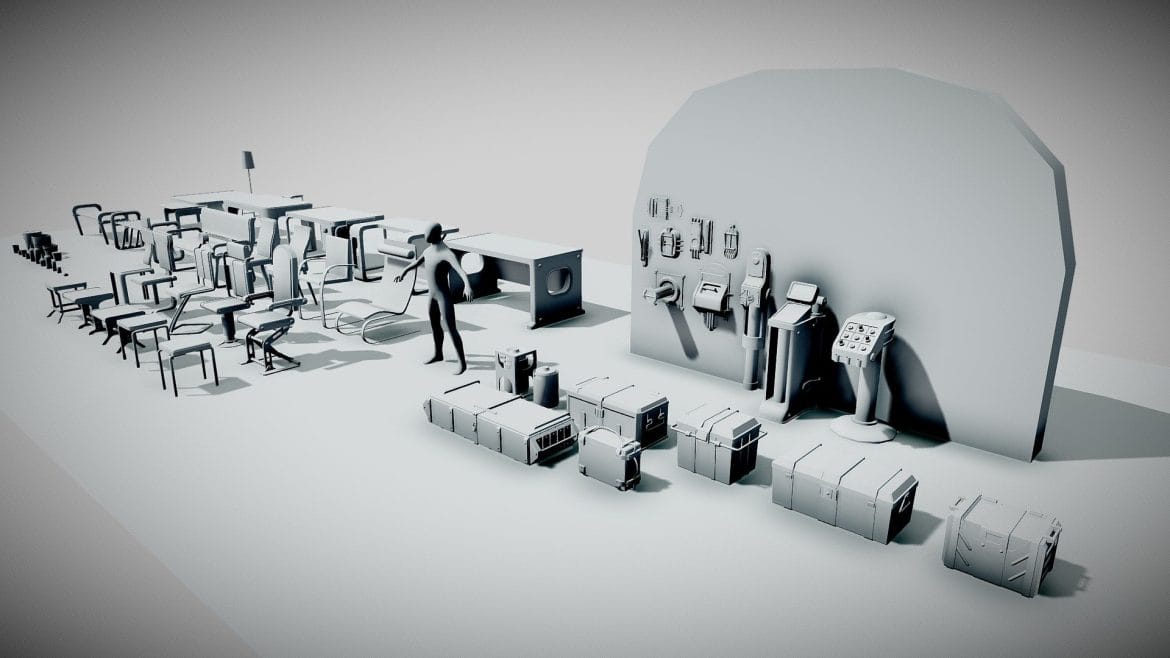 cyberpunk assets pack 3d model