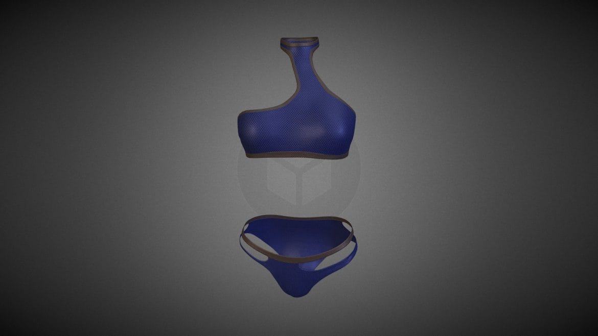 cyberpunk asym underwear clothing 3d model