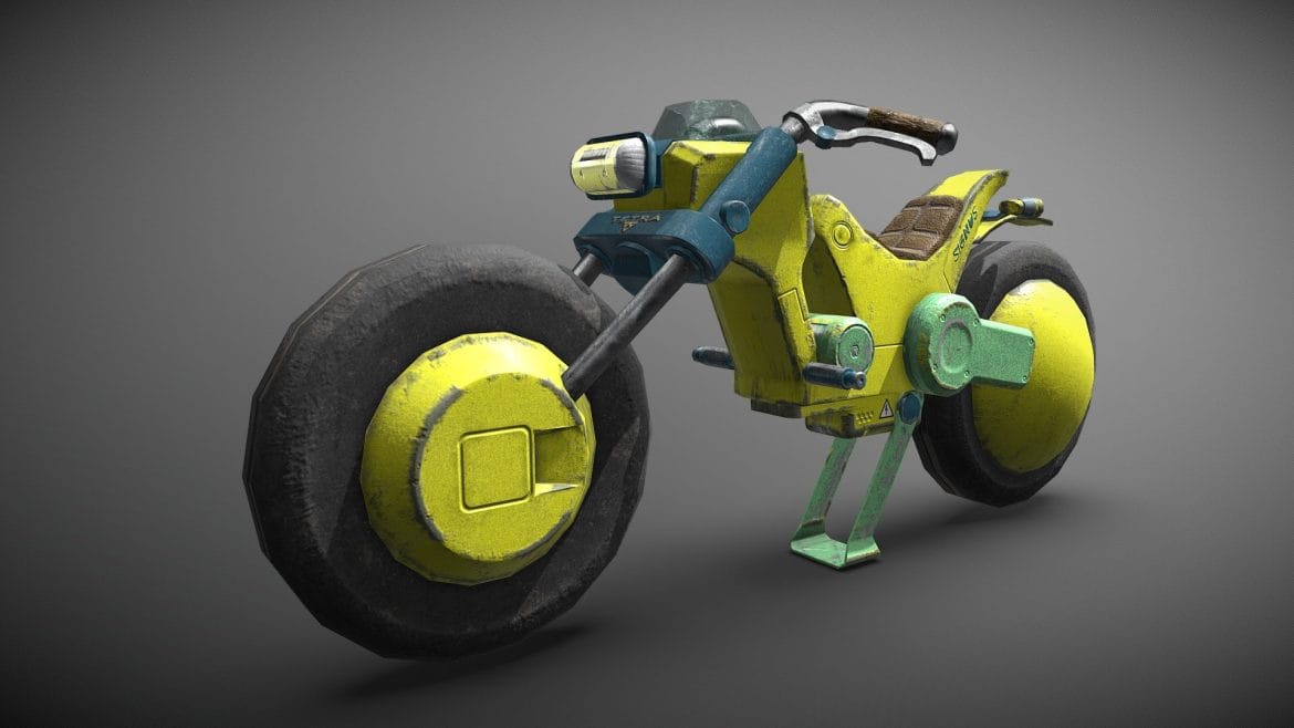 cyberpunk bike tetra signus 3d model