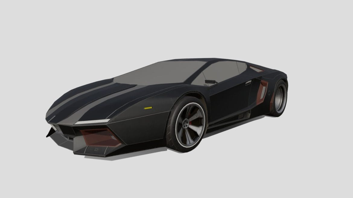 cyberpunk car nova 3d model