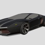 cyberpunk car nova 3d model