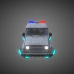Cyberpunk car Russian police UAZ