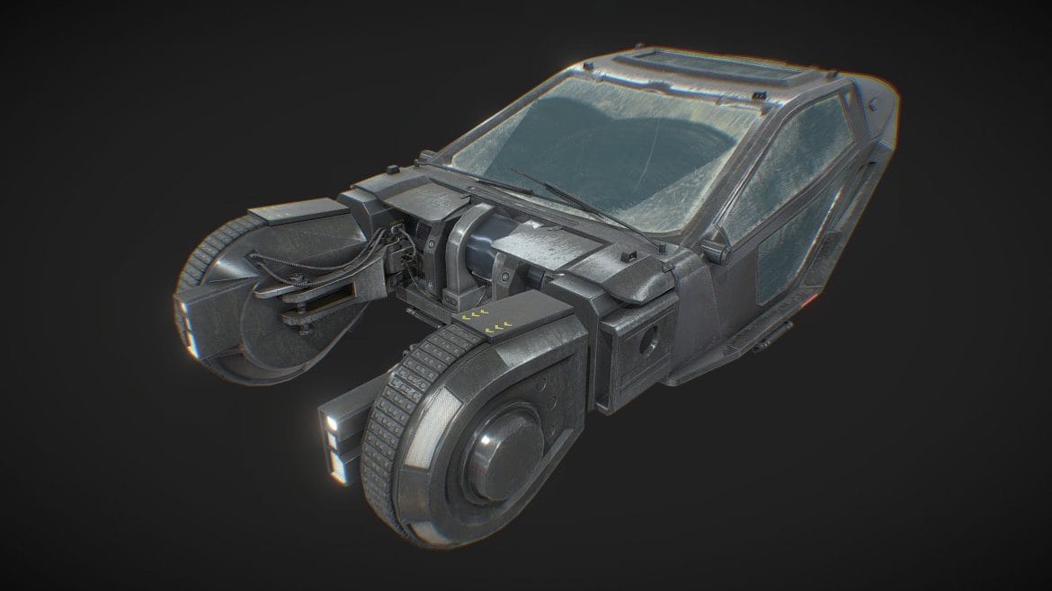 cyberpunk car 3d model