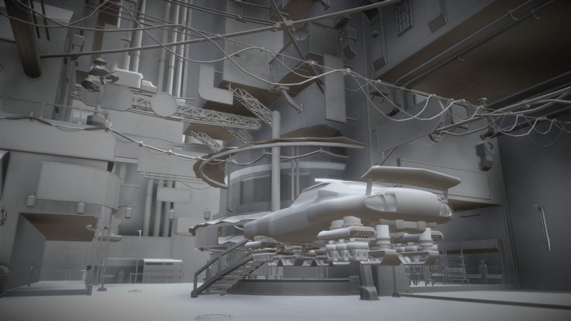 cyberpunk city assets 3d model