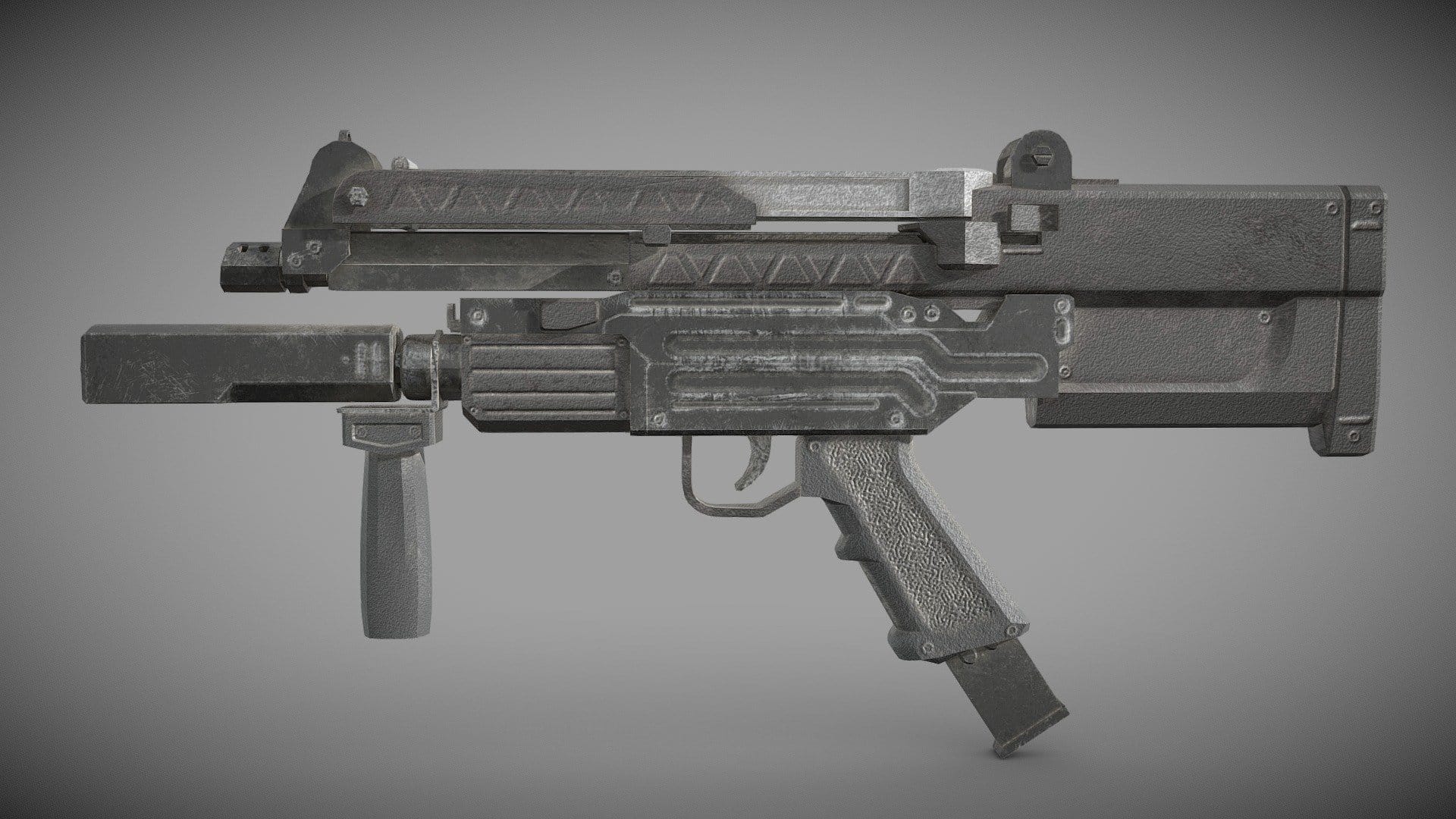 Cyberpunk Hybrid Semi-Autogun Rifle FMH-2X