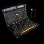 cyberpunk laptop concept 3d model