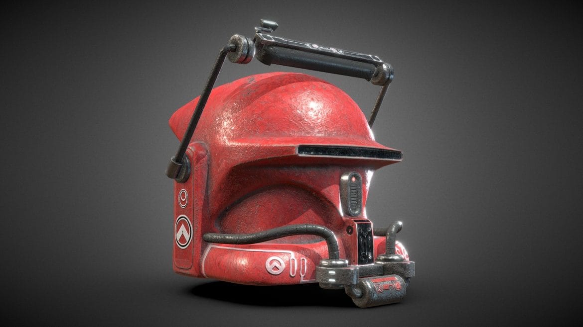 cyberpunk space helmet 3d model
