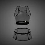 cyberpunk stripper shirt amp skirt 3d model