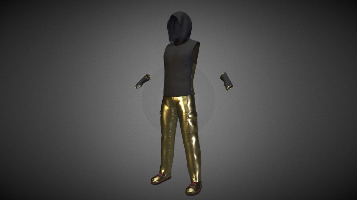 cyberpunk the street man b 3d model