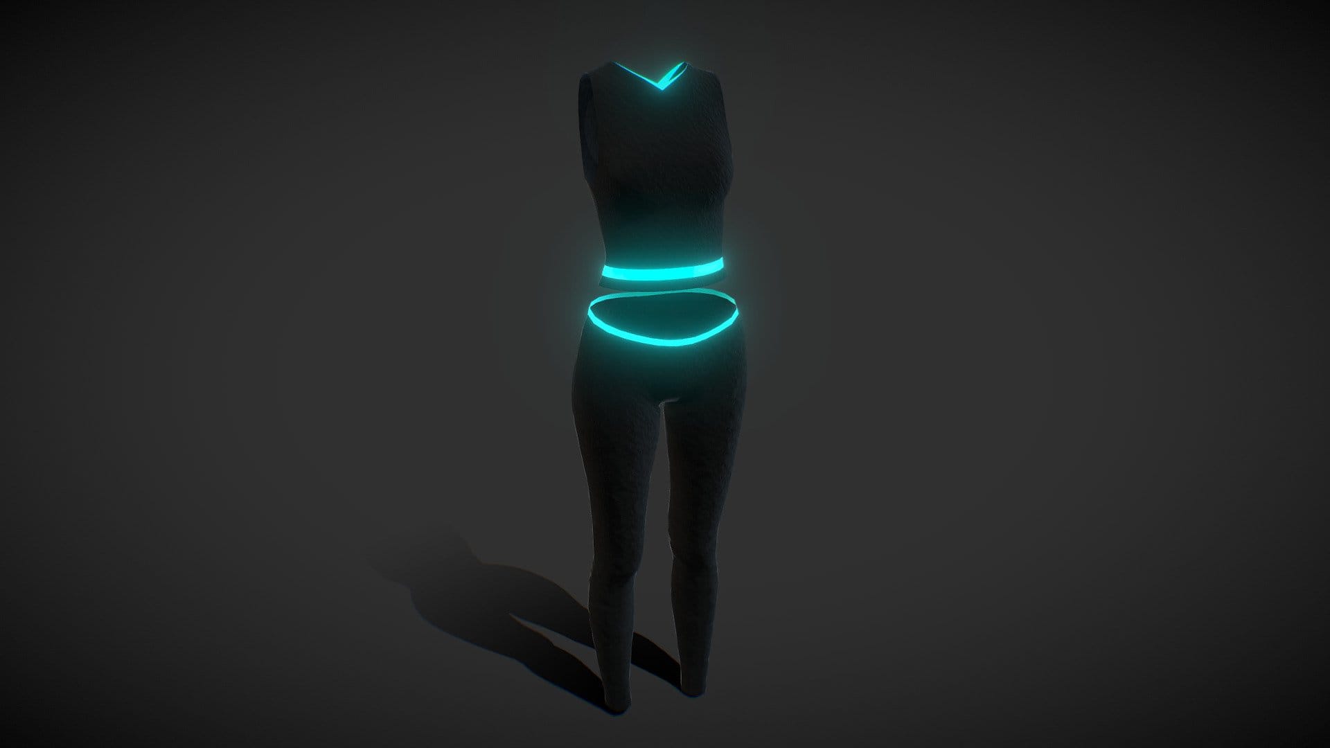 Cyberpunk woman body suit
