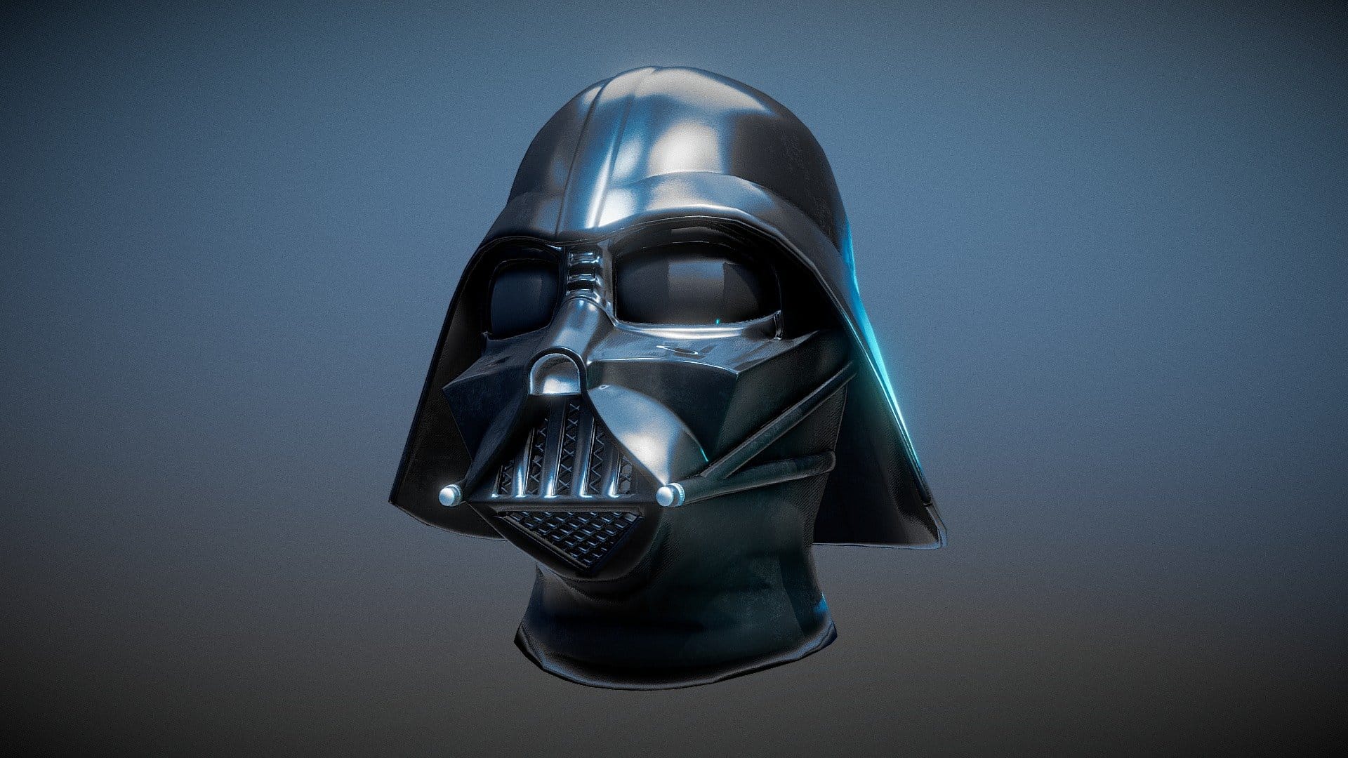 Darth Vader low poly helmet