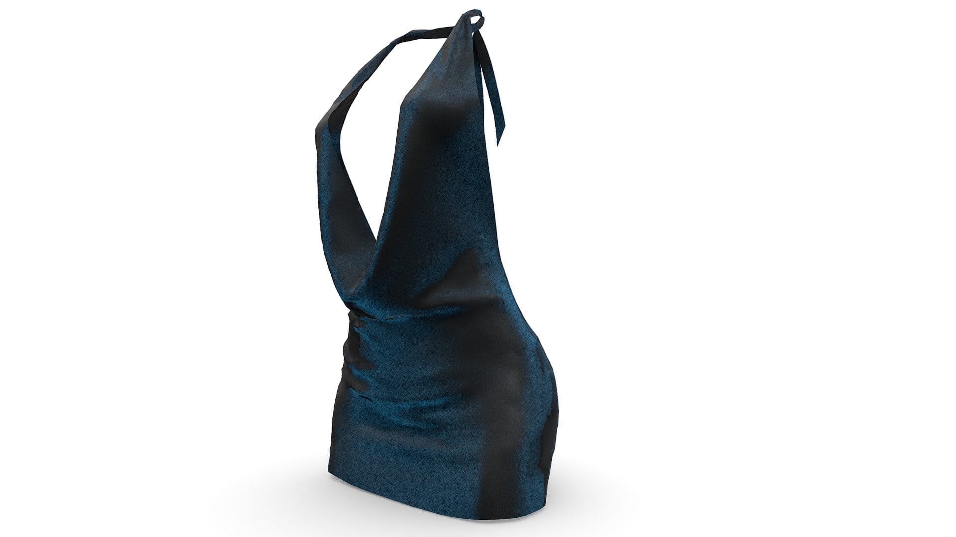 Deep Cleavage Cowl Neck Sexy Mini Dress