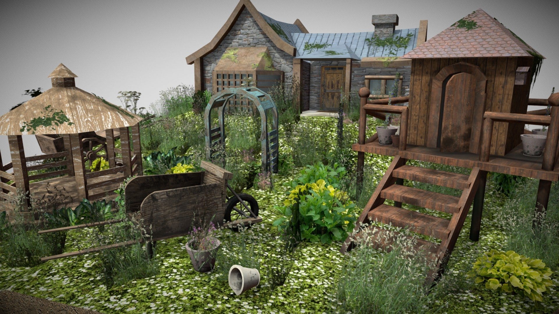 Diorama End Assignment, grannies garden.
