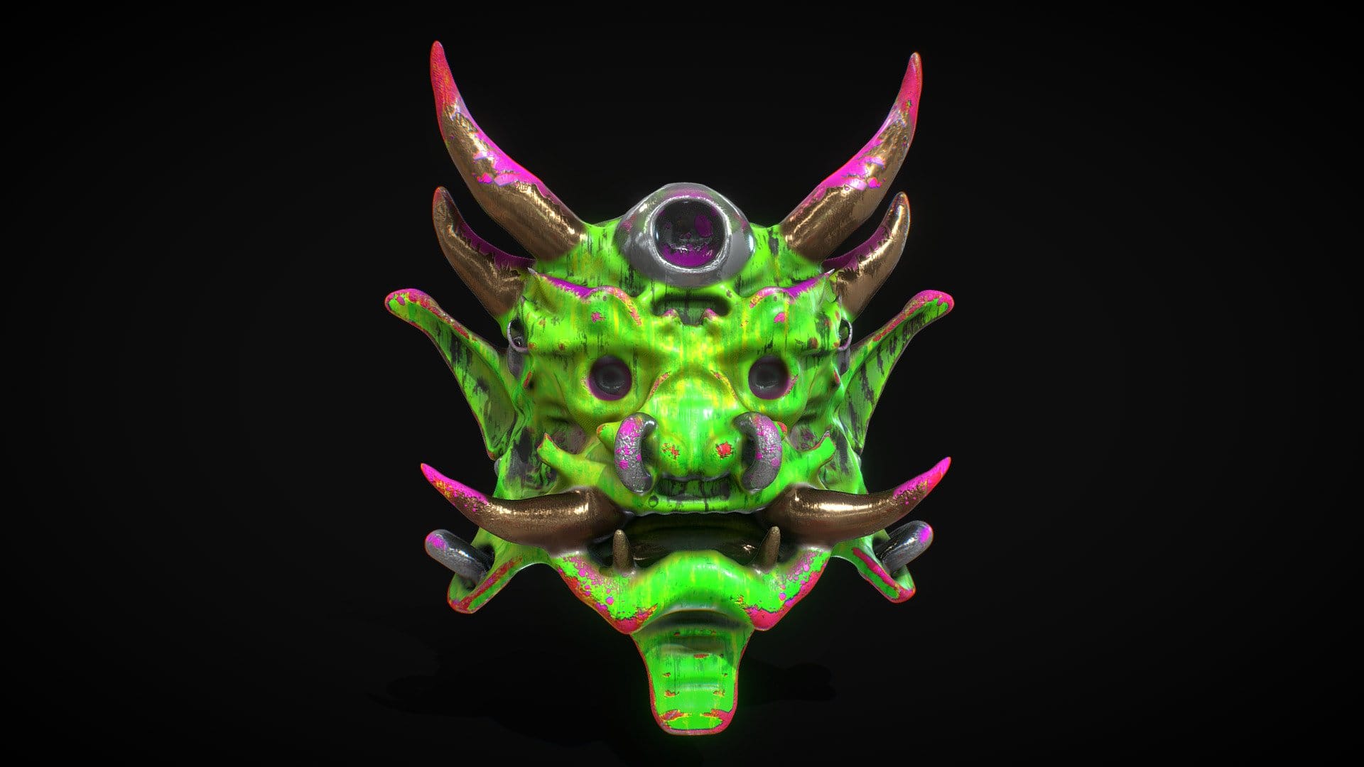 Dragon Neon Mask – Mascara Dragón Neon