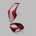 Draw Strings Strips Front Bikini Top And Bottom