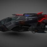 dystopian police car 3d model