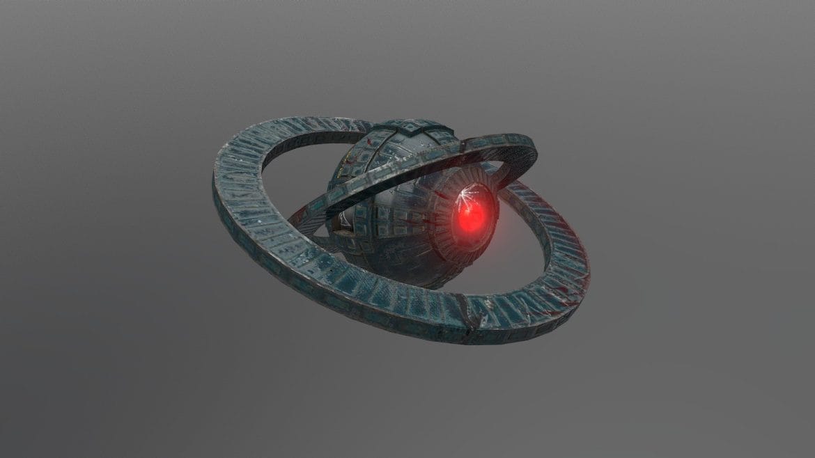 er 40ms scifi drone animated 3d model