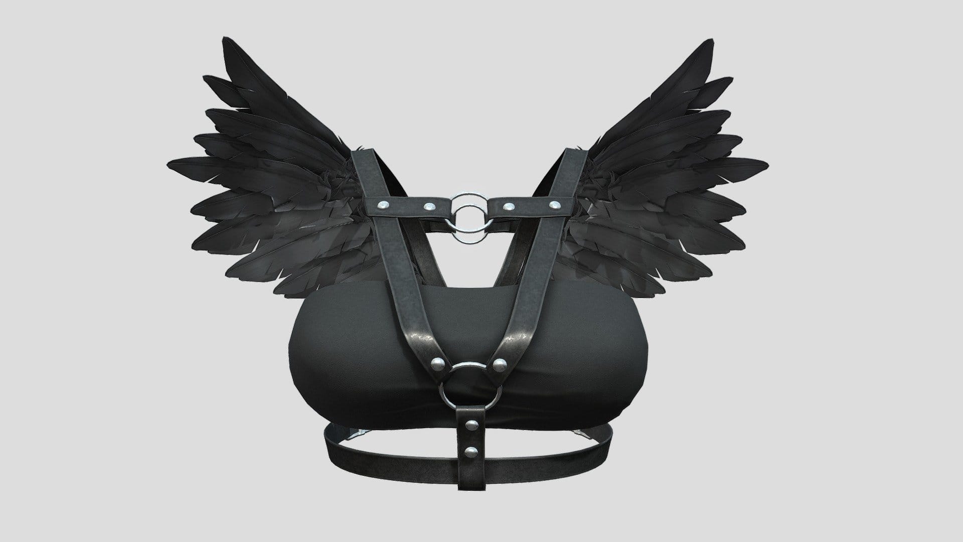 Fashion Tube Top With Straps and Feather Wings
