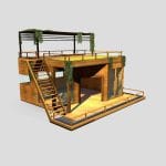 Floating Boat Yatch Modern Wooden House