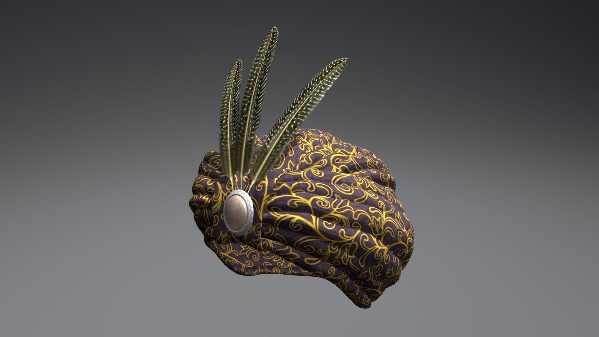 Feathered Persian Turban