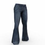 Female Bell Bottom Denim Jeans 3 colors
