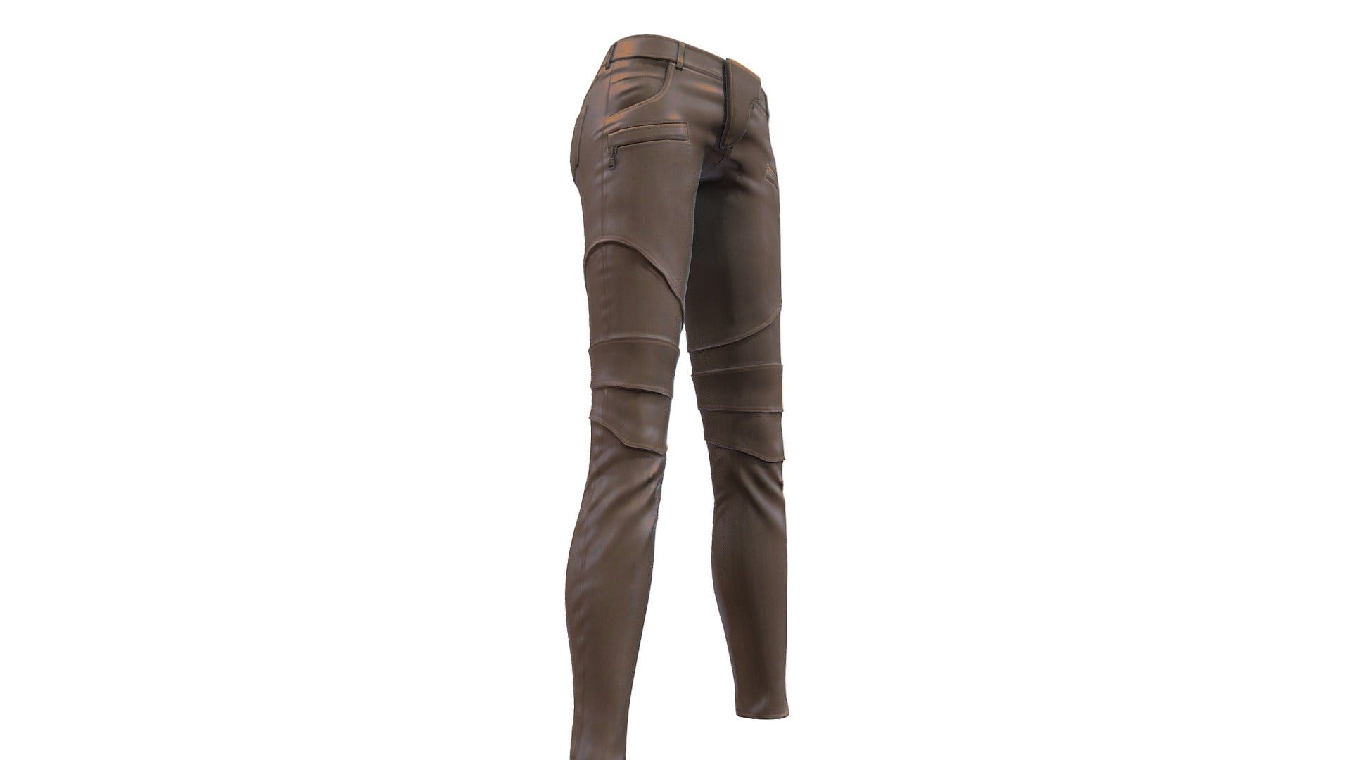 Female Brown Leather Pants