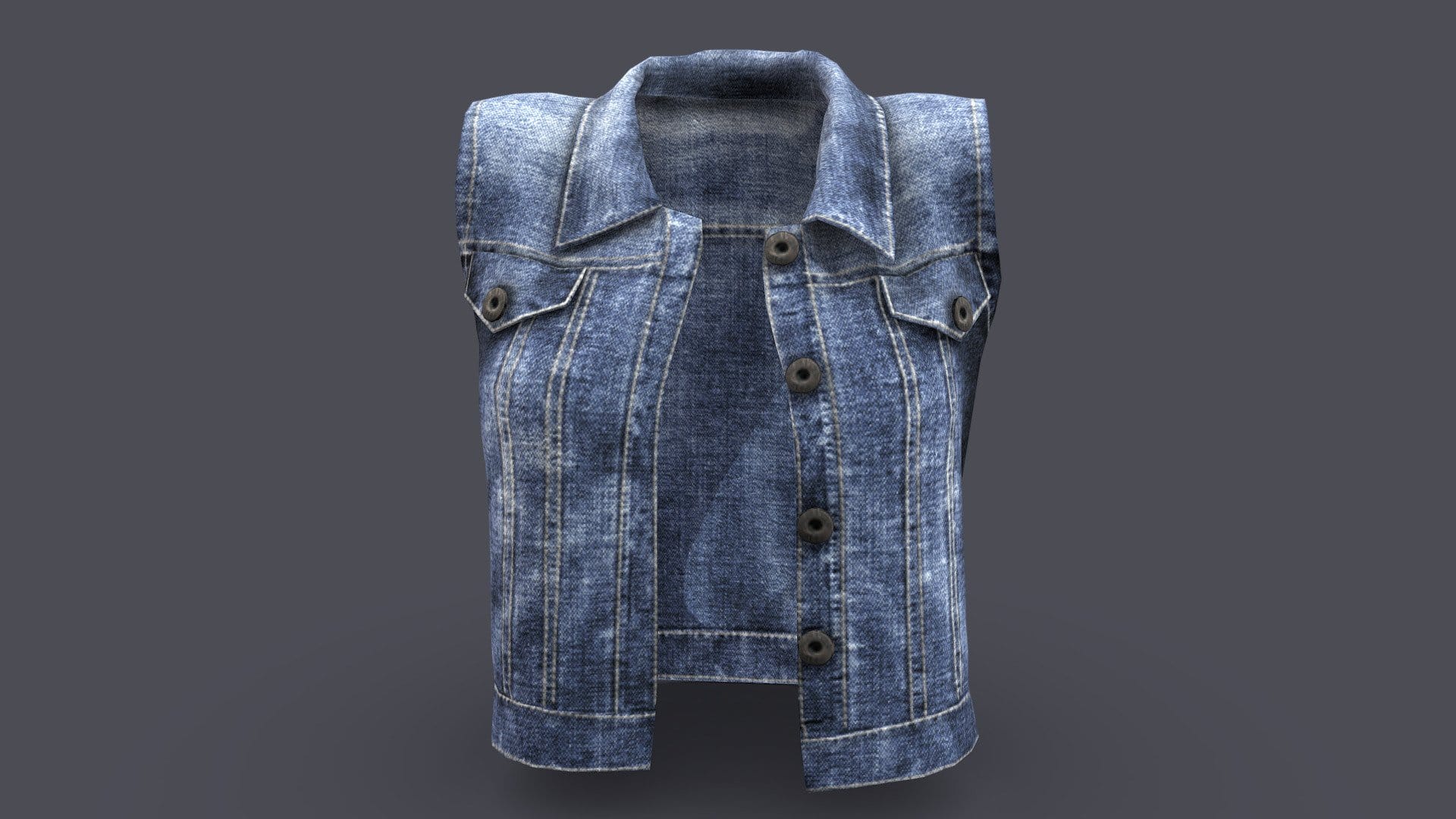 Female Denim Vest Jacket