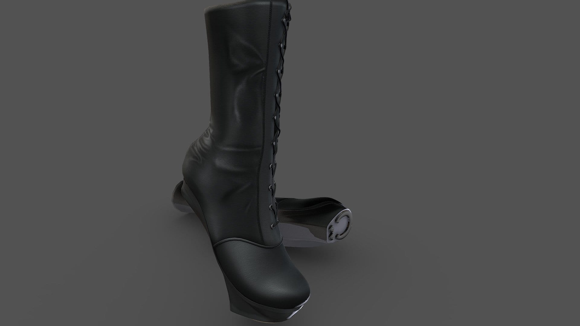 Female High Heelless Horse Shoe Heels Boots