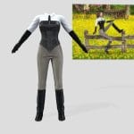 Female Horse Riding Outfit Top Pants Boots