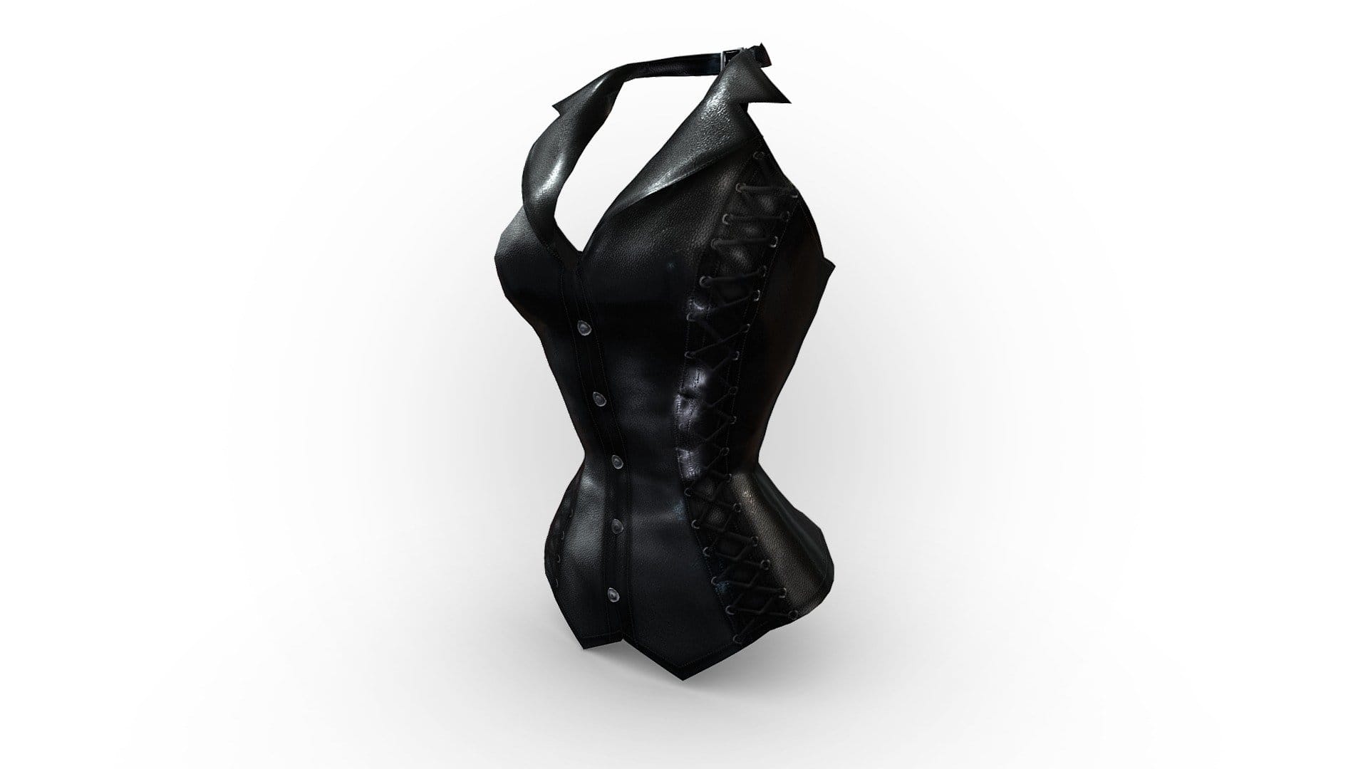 Female Leather Corset Vest Top