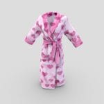 female long bathrobe 4 textures 3d model