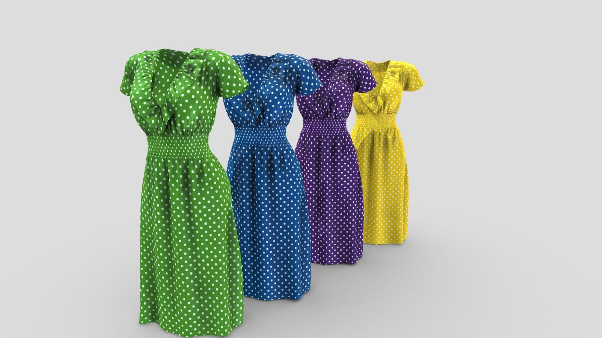 Female Polka Dots Retro Dress