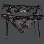 female sexy lace underpants with garters belt 3d model