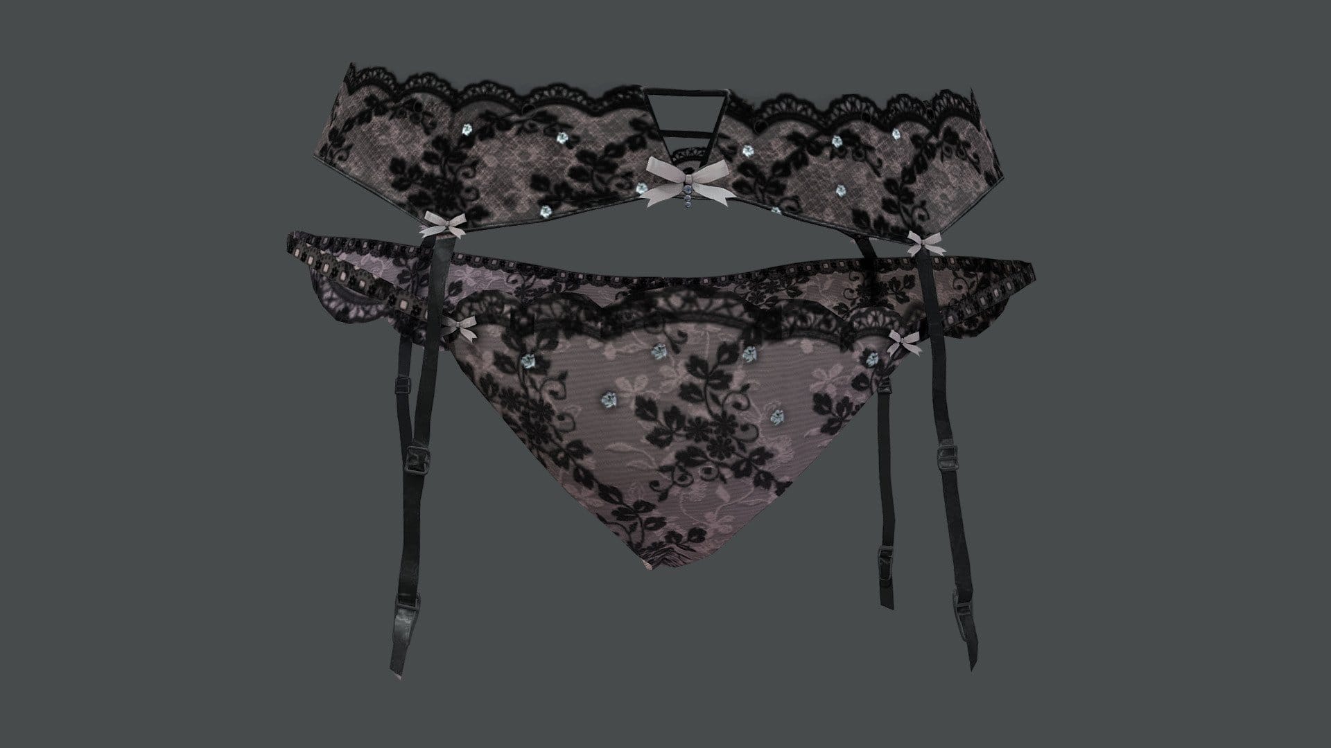Female Sexy Lace Underpants With Garters Belt