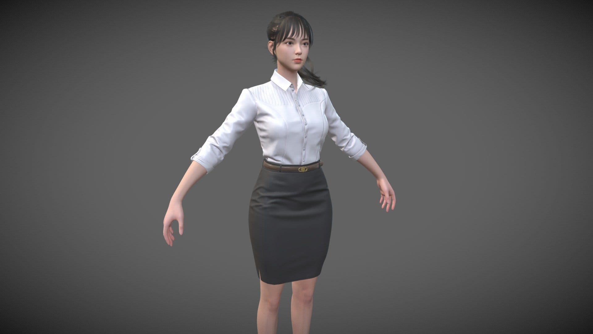 Female’s Bussiness suit Game Assests