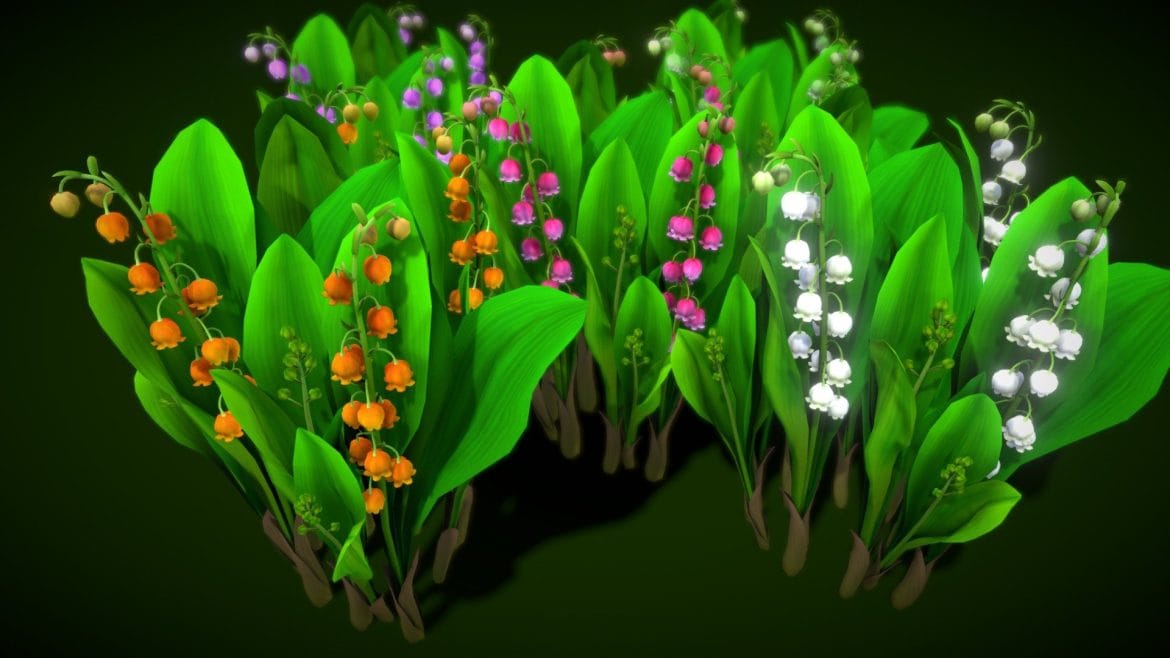 flower convallaria majalis 3d model