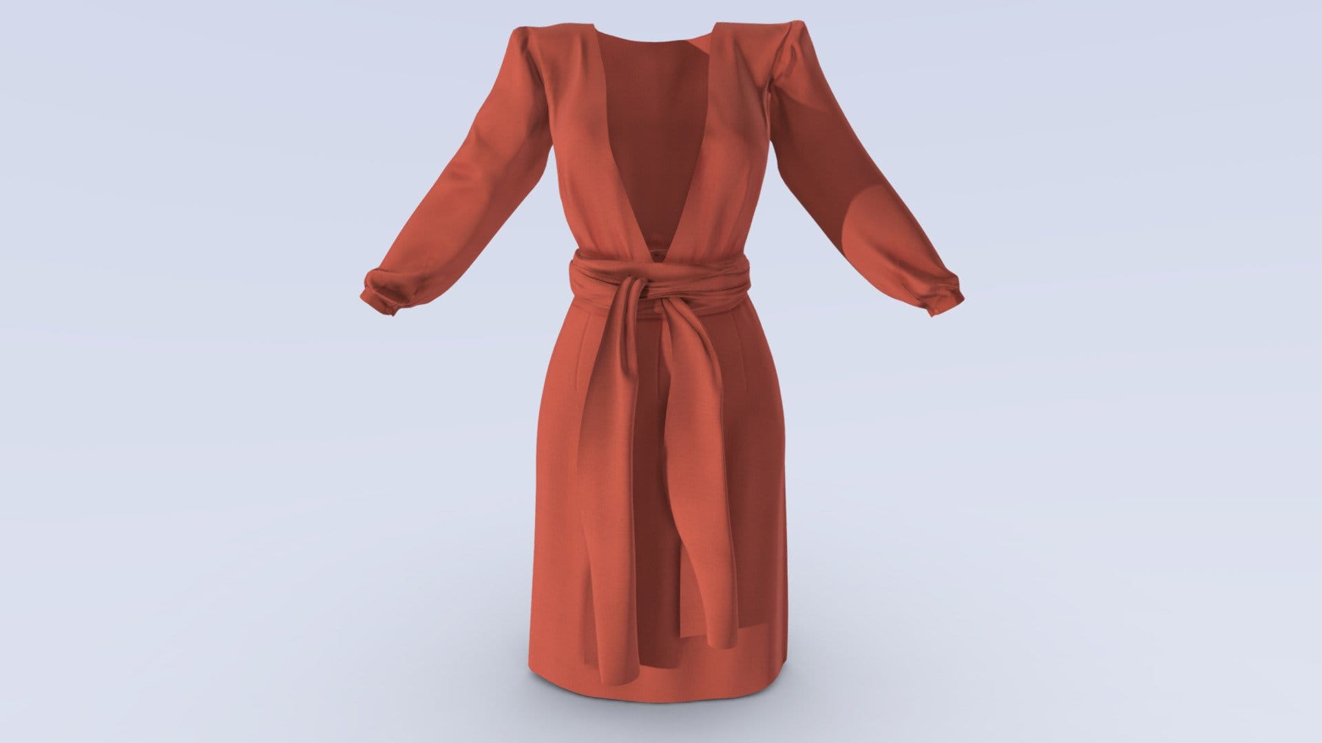 Flowy Coral Female Spring Dress