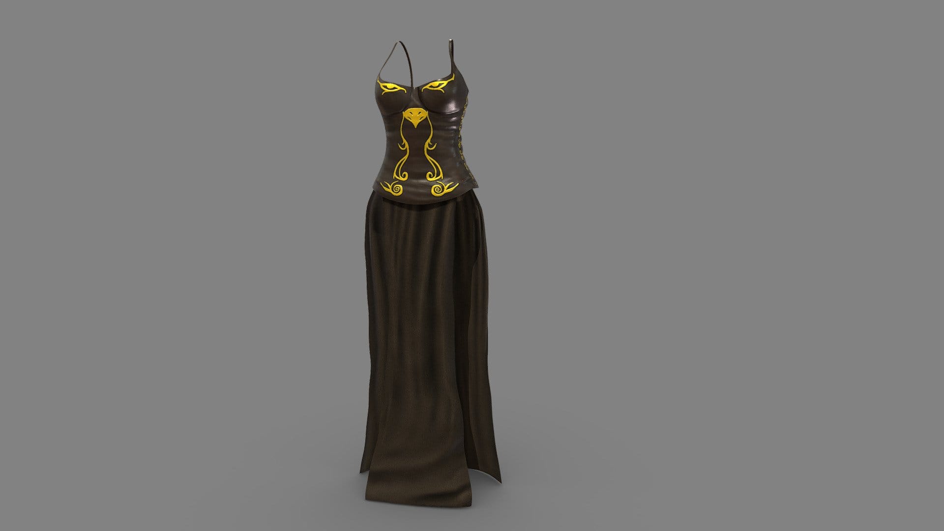 Front Slits Female Spartan Dress