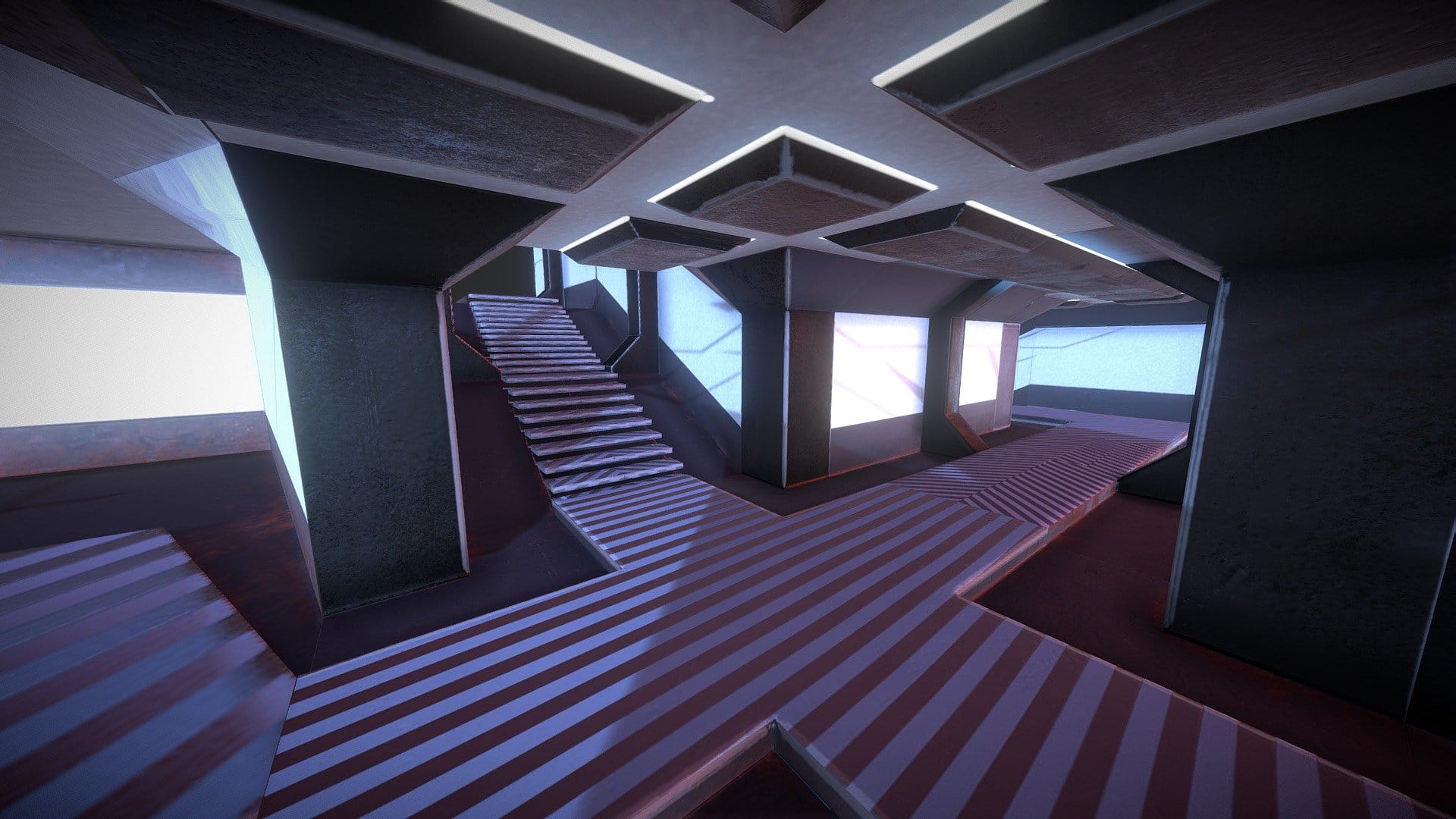 Game-Ready 3D Modular Spaceship Interior