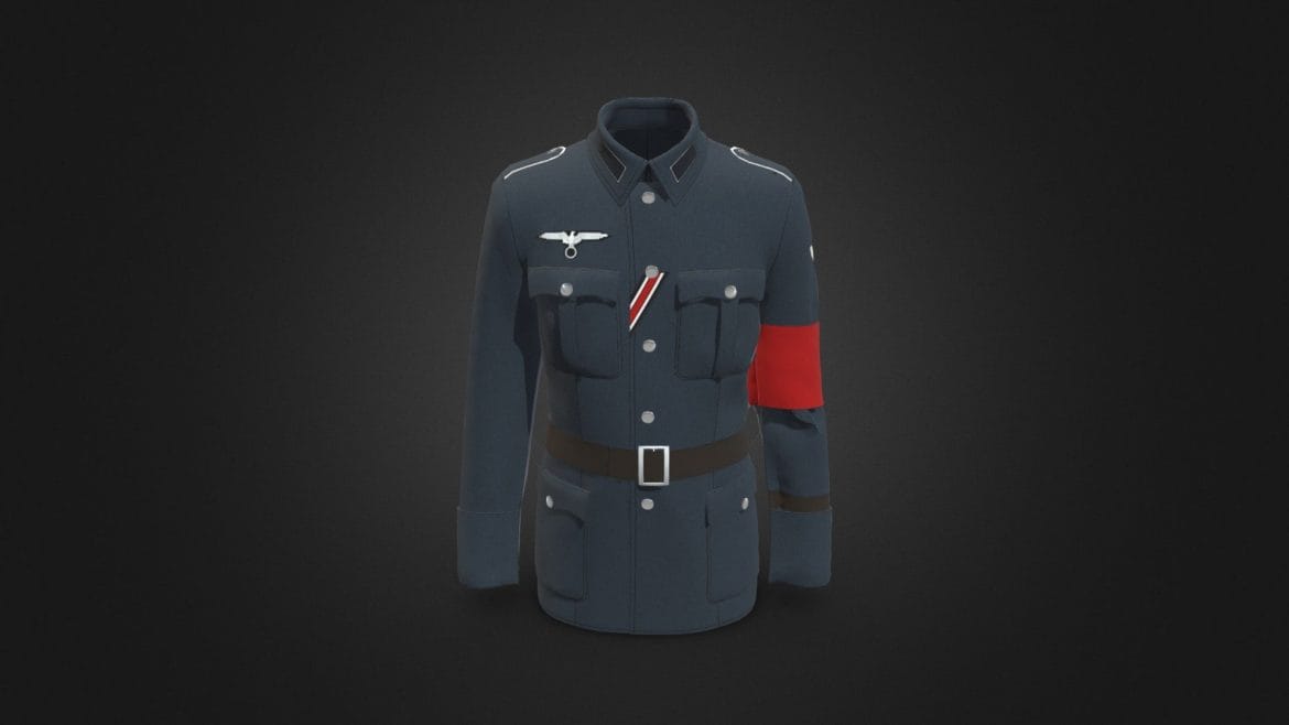 german military uniform 3d model