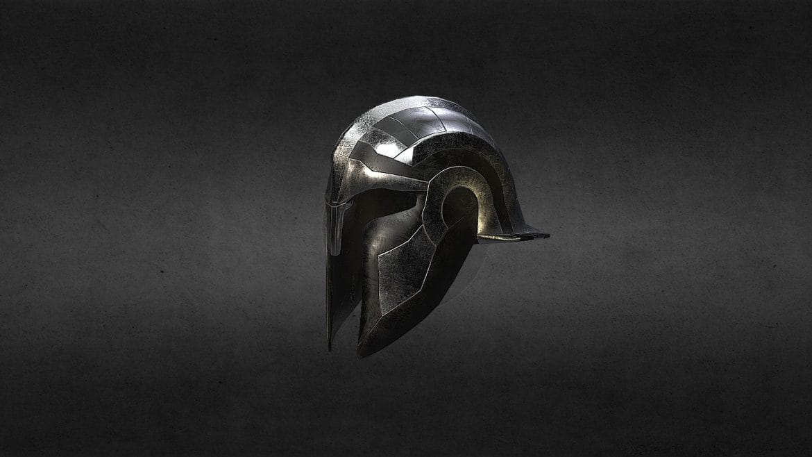 greek helmet 3d model