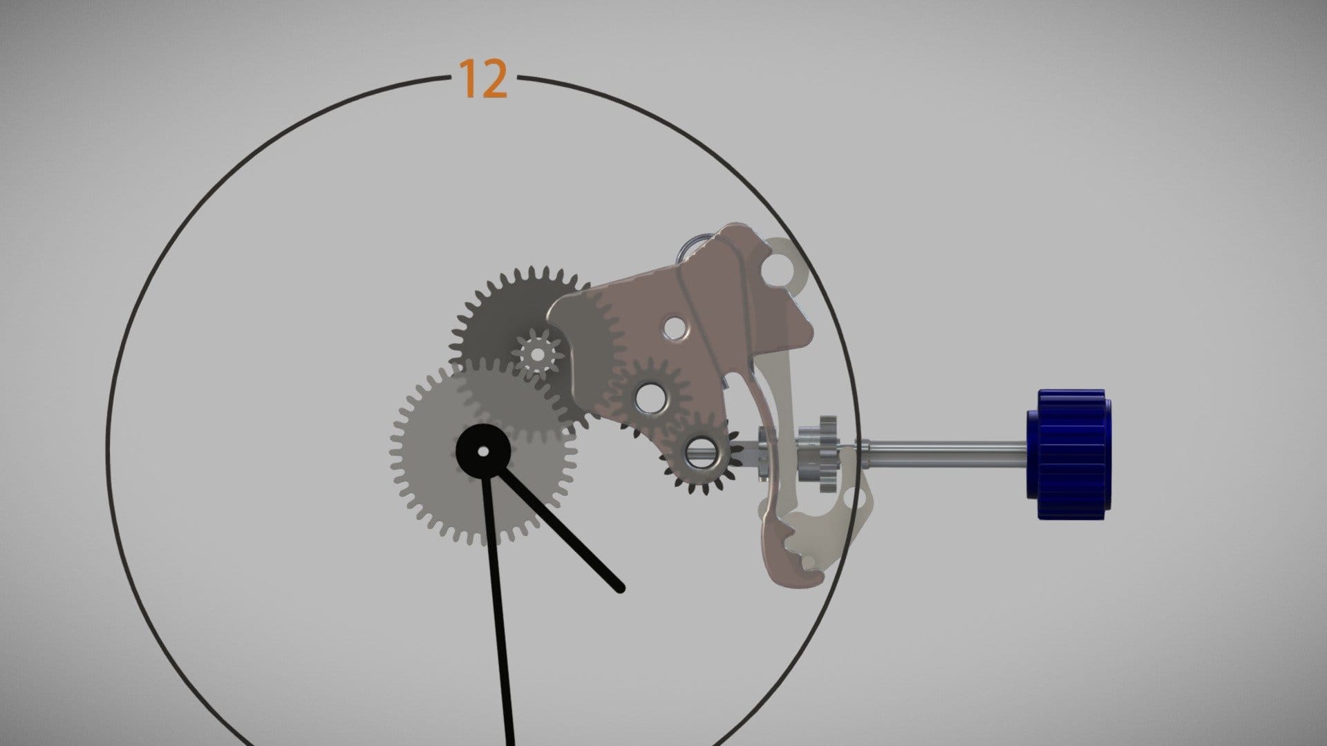 Handsetting mechanism, calibre Unitas 6497-1