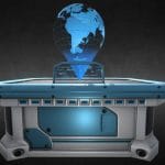 holographic war strategy table blender 3d model