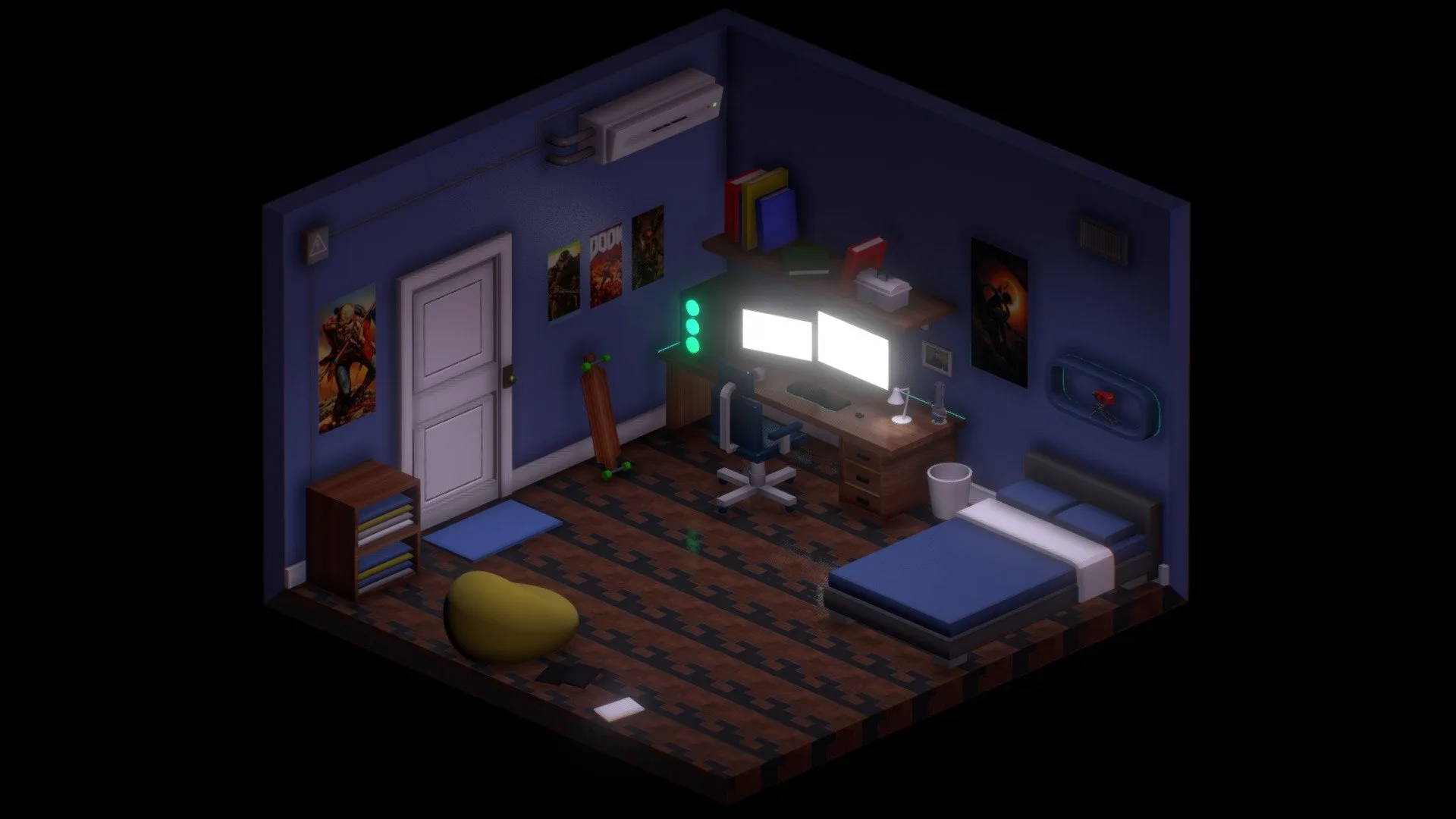 Isometric Bedroom