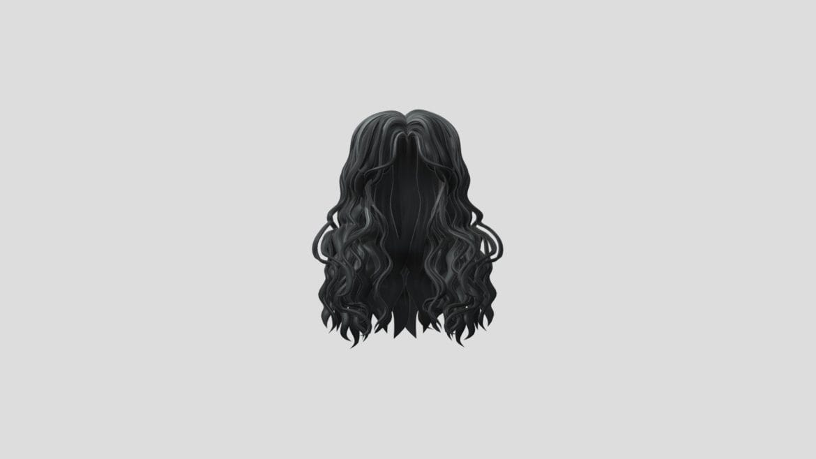 jowita wavy long female hair 3d model