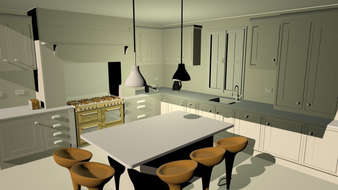 kitchen design 2 3d cad model 3d model